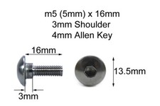 2x Honda CBR 900RR 1000RR Tête de fourche Boulons Inox m5 X 16mm+3mm Épaule
