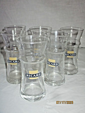 6 VERRES RICARD OLIVIER  GAGNERE NEUFS -modele TUBO  logo carré