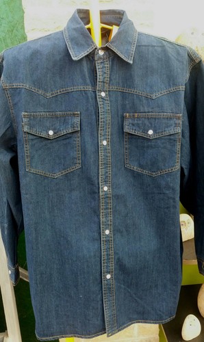 Chemise jean indigo à - en,