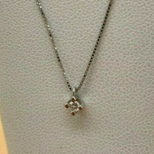 Collier Puntoluce Or Blanc