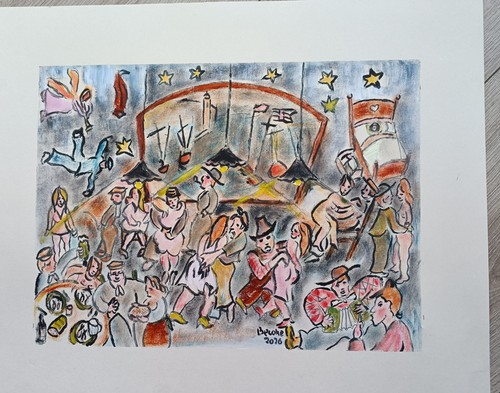 Tableau huile signé becoke - tableau,