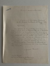 LETTRE MANUSCRISTE SIGNEE DU