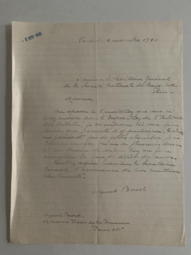 Lettre manuscriste signee - signee, du