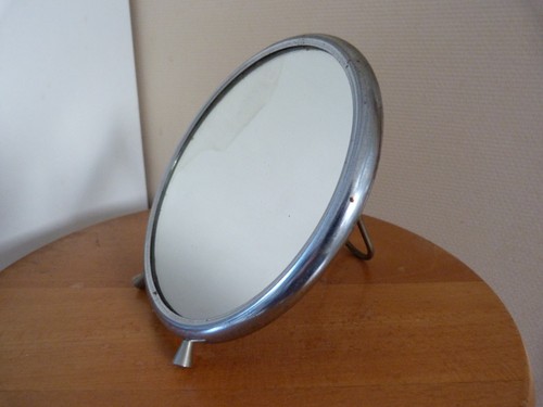 Ancien miroir rond barbier - de,