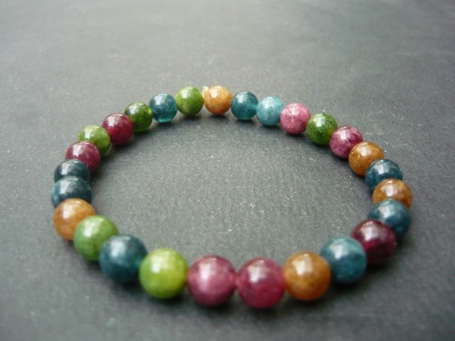 Bracelet perles tourmaline - de,