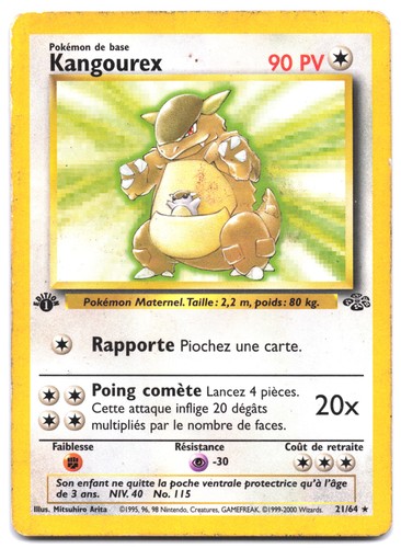 Carte pokémon kangourex 64 - carte, 21/64