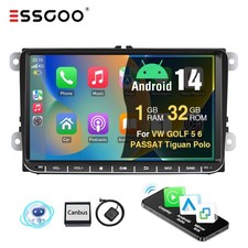 Autoradio Android 14 Apple Carplay GPS Pour VW GOLF 5 6 Caddy Touran Passat Polo