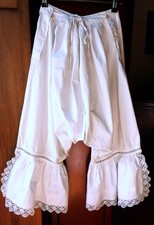 Culotte fendu longue faux cul femme ancien entièrement fait main dentelle fuseau