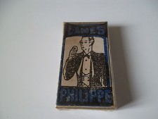 ANCIEN ETUI BOITE POCHETTE DE 5 LAMES DE RASOIR PHILIPPE BLEU RAZOR BLADE