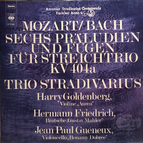 Trio stradivarius mozart - trio, mozart/bach