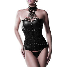 Lingerie Sexy Femme Corset Collier - GREY VELVET