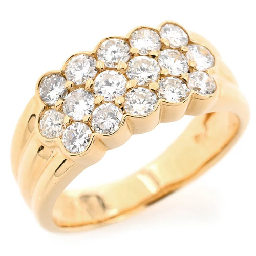 Bague pave diamants - en,