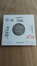 Pièce de 50 centimes argent cérès - 1871 K - B/TB