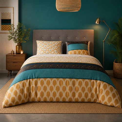 Parure couette 100 coton - ,