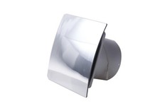 IPX4 Bain Extracteur d'air avec Minuterie Turbo Escudo Chrome 100mm Ventilateur