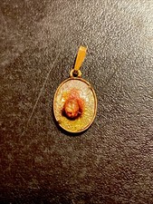 Rare Petit Médaillon Pendentif ancien Limoges?? Émaillée Vintage  French Antique