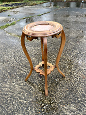 Sellette 1900 en bois et marbre.