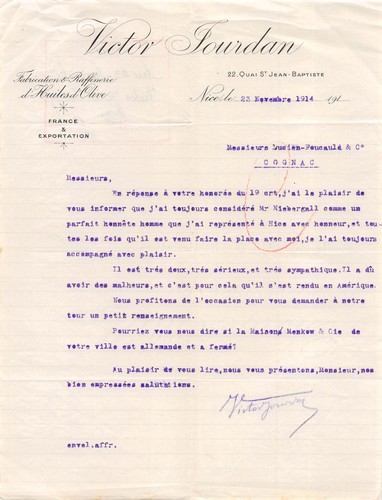 Lettre 1914 huiles d - lettre,