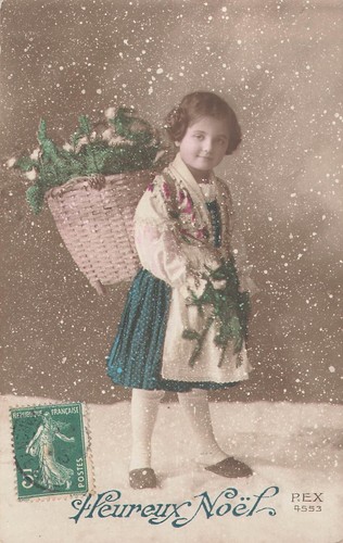 Noel petite fille hotte - cp,