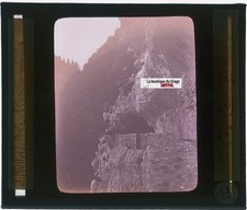 Gorges des Écouges, photo J. Moulin, plaque verre couleur, positif 8,5x10 cm
