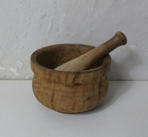 Mortier pilon bois - en,