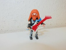 Playmobil 1x figurine série 18 70369 hard rock guitariste guitaristes costume...