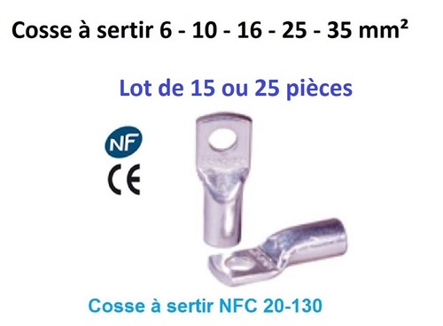 Cosse électrique sertir - cosse, 6