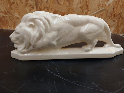 Lion faience craquelee - lion, en