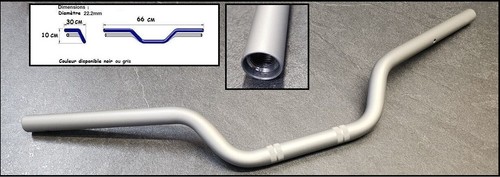 Guidon acier type origine - acier, mt07