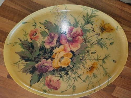 Vintage oval fibreglass tray - oval,