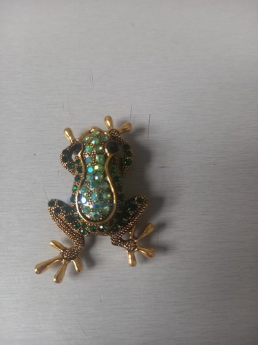 Broche grenouille métal - grenouille, doré