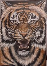 SUPERBE TABLEAU TIGRE PEINTURE
