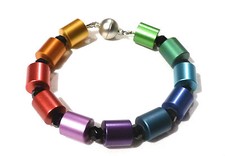 Bijou acier inoxydable bracelet cylindres Hand Made..bangle 