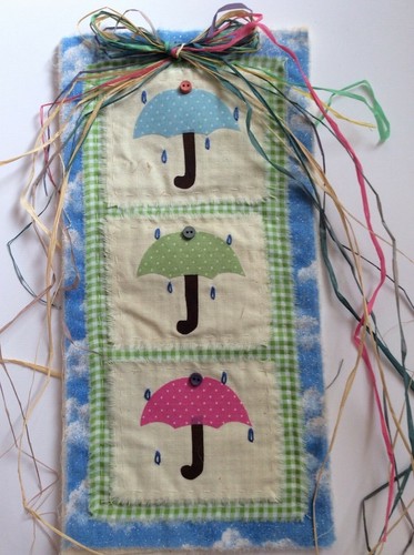 Spring shower umbrellas wall - umbrellas,