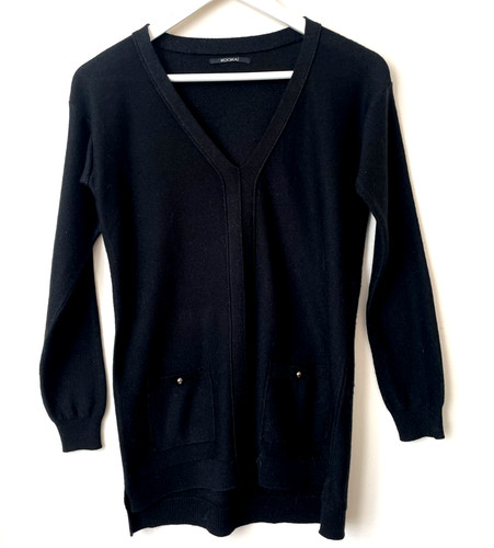 Pull noir scintillant col - noir, v