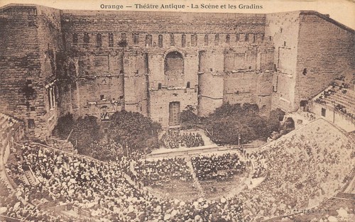 Cpa orange theatre - 84, antique