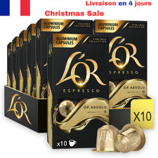 L'OR Absolu - 100 Capsules Or Absolu Intensité 9 - Nespresso (lot de 10 x 10)