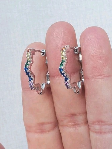 Anneaux fleurs argent - fleurs, en