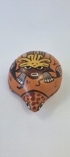 Poterie Péruvienne Zoomorphe Tortue NAZCA Décor Éthnique Richement Peint