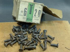 Lot de boulons tete fraisée ancien stock de quincaillerie 6x20 24 pièces
