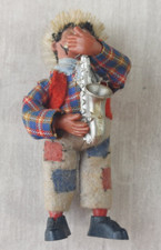 Ancienne figurine / peluche, hérisson Mecki musicien, Steiff