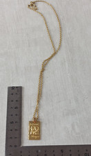 Pendentif "Je t'aime I love you" + collier, en plaqué or