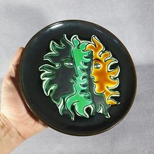 Rare et superbe assiette en céramique VALLAURIS Yves Neveu 1950's