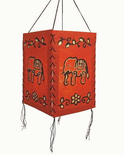 Abat jour éléphant rouge - abat-jour,