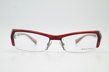 Lunettes Vintage Alain Mikli A0636 27 Rouges Transparentes Monture Demi-Contour