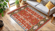 Tapis vintage tissé à la