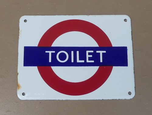 Plaque émaillée toilet - émaillée, "toilet"