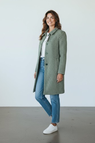 Manteau desigual laine - laine, &