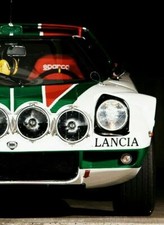 PLAQUE MÉTAL  RALLYE LANCIA