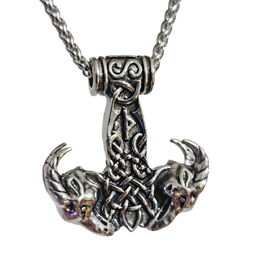 Collier marteau chèvre thor - collier,